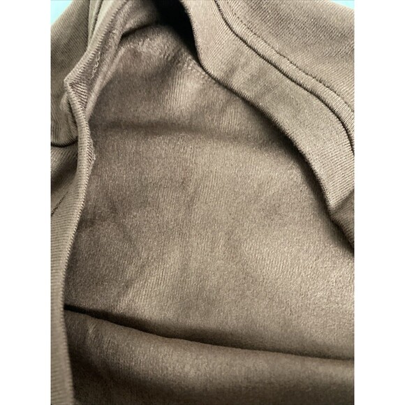 Fleece Bodysuit Size L Brown Women's Long Sleeve Jumpsuit Snaps - Picture 11 of 12